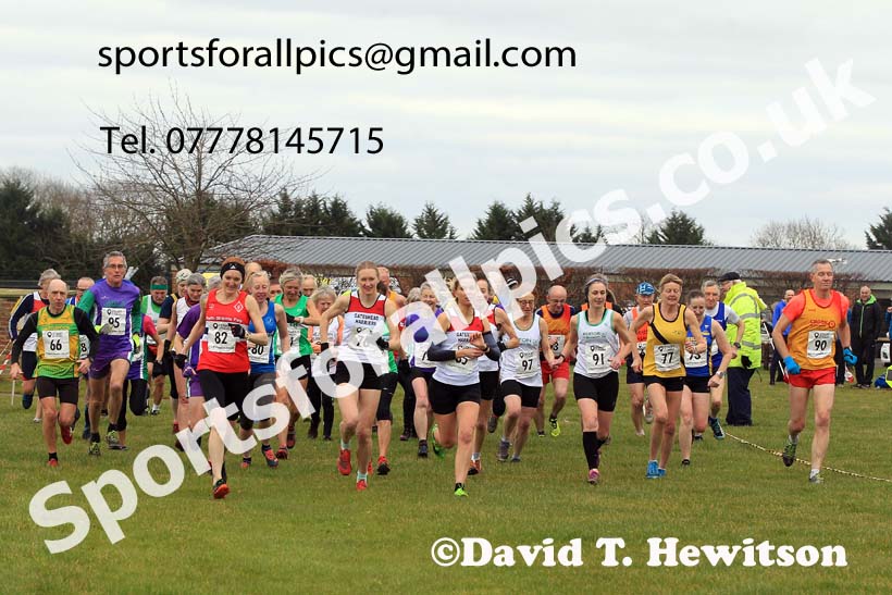 Womens 35+ and Mens 65+ 2023 NEMAA Cross Country, Croft Circuit, North Yorkshire. Photo: David T. Hewitson/Sports for All Pics
